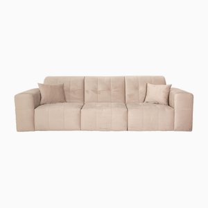 4-Sitzer Stoffsofa mit beigem Samtbezug von IconX Studios