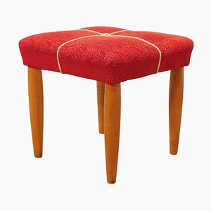 Tabouret Mid-Century Tapissé par Uluv, Tchécoslovaquie, 1960s