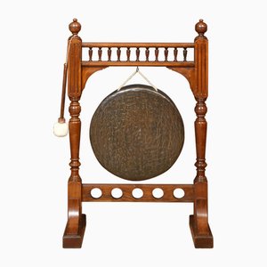 Walnut Framed Dinner Gong, 1890s