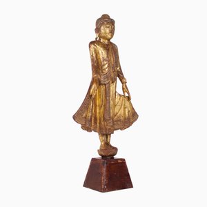 Artista birmano, scultura Mandalay Buddha, XIX secolo, legno