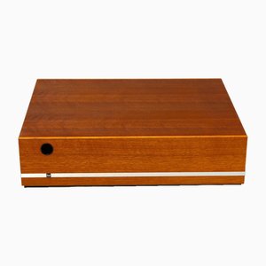 Hifi Aufbewahrungsbox für Schallplatten aus Holz von Dual, 1970er