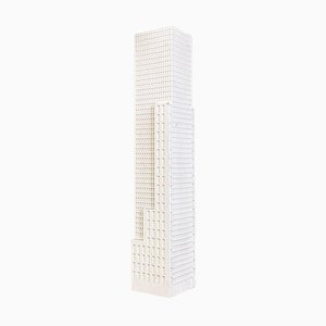Italian Modern White Wooden Skyscraper Pedestal or Display Stand, 2000s