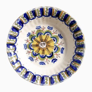 Blue and Green Serving Bowl from Quimper Faience