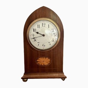 Edwardian Mahogany Inlaid Mantle Clock, 1900s