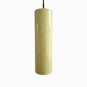 Lámpara colgante grande de cristal de Murano amarillo de Massimo Vignelli para Venini, años 60