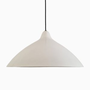 Finnish White Metal Pendant Lamp by Lisa Johansson-Pape for Stockmann-Orno