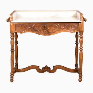 Lavabo Louis Philippe, 19ème Siècle en Noyer et en Chêne