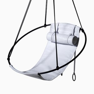 Minimal Genuine Leather Sling Swing in White from Studio Stirling