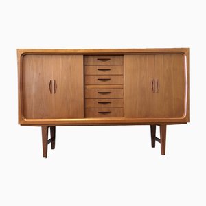 Danish Sideboard in Teak with Drawers and Sliding Doors, 1960s