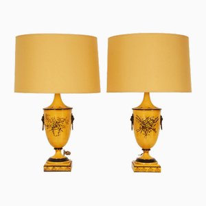 Vintage Italian Neoclassical Table Lamps, 1960s, Set of 2