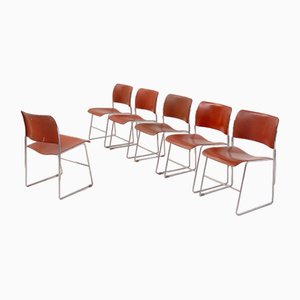 Model 40/4 Chairs by David Rowland, 1975, Set of 6