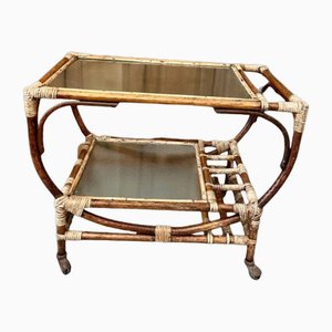 Vintage Serving Cart in Bamboo