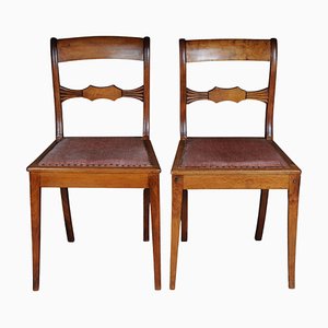 Biedermeier Chairs in Birch, 1840s, Set of 2