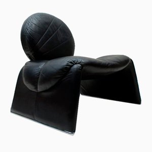 Fauteuil Calipso en Cuir par Vittorio Introini pour Saporiti, Italie, 1970s