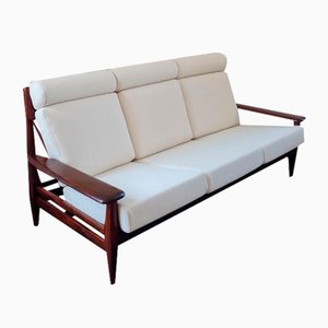 Mid-Century Sofa mit hoher Rückenlehne im Stil von Jean Gillon, 1960er