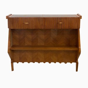Walnut Wood Console Table in Paolo Buffa Style, 1940s