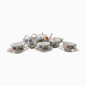 Meissen Porzellan Teeservice für 5 Personen, 1960er, 13 Set