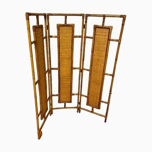 Vintage Raumteiler aus Rattan & Bambus