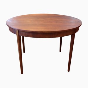 Danish Round Dining Table in Teak with Insert Plates, 1960s, Set of 3