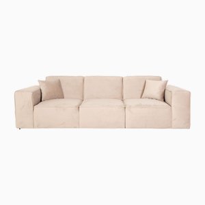 Beige Velvet Beluga 4-Seater Sofa from Iconx Studios