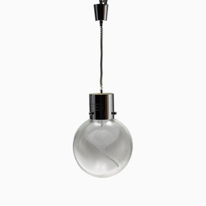 Lampada da soffitto vintage attribuita a T. Zuccheri in metallo, Italia, anni '60