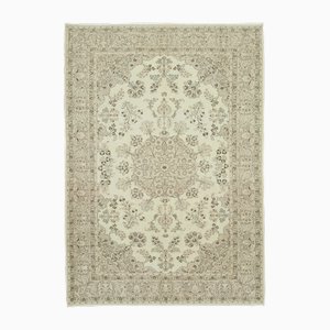 Alfombra vintage beige de lana