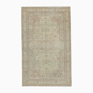 Alfombra vintage beige de lana