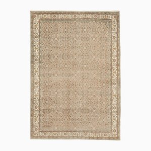 Alfombra vintage beige de lana