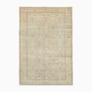 Alfombra vintage beige de lana