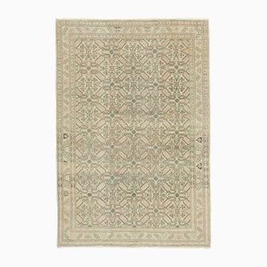 Alfombra vintage beige de lana