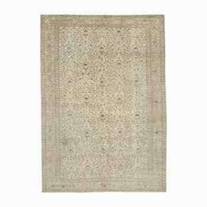 Alfombra vintage beige de lana