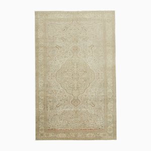 Alfombra vintage beige de lana