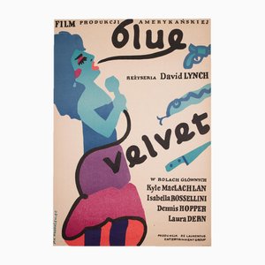 Affiche de Film Blue Velvet par Jan Mlodozeniec, Pologne, 1987