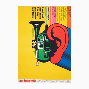 Jazz Jamboree Polish Music Festival Poster by Bronislaw Zelek, 1968