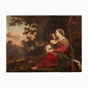 Artista napolitano, Descanso en la Huida a Egipto, Nápoles, siglo XVIII, óleo sobre lienzo