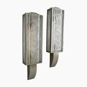 Art Deco Wall Sconces by Hettier & Vincent for Baccarat, 1925, Set of 2