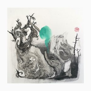 Lili Yuan, Holz, 2019, Tinte auf Papier
