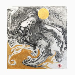 Lili Yuan, Earth, 2019, Tinta sobre papel de arroz