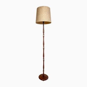 Lampadaire Mid-Century en Teck et Laiton, Danemark, 1960s