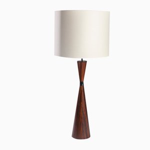 French Bilboquet Table Lamp in Wood and Brass, 1970s