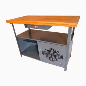 Industrial Workbench with Harley Davidson Airbrush