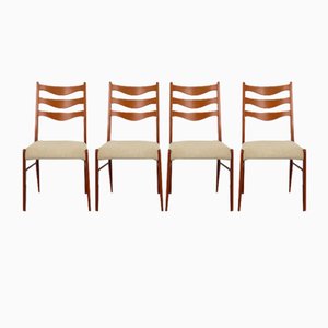 Dining Chairs in Teak by Arne Wahl Iversen for Glyngore, Denmark, 1960s, Set of 4