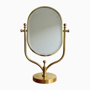 Vintage Brass Table Mirror