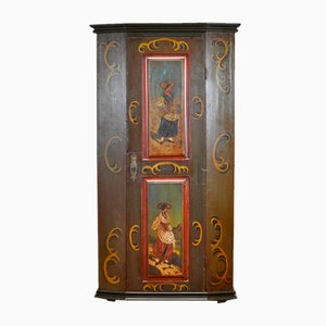 Antique German Hand Painted Cabinet, 1850s