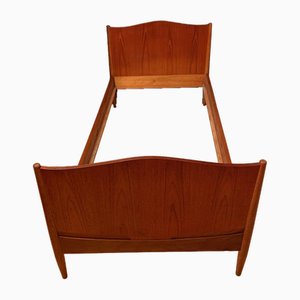 Oak and Teak Bed, Denmark, 1960s