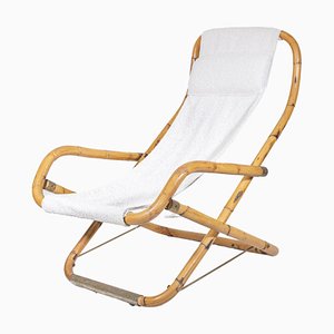 Klappbarer Liegestuhl aus Bambus, Italien, 1960er