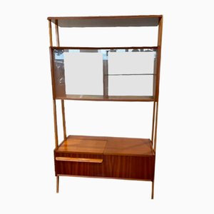 Vintage Monti Highboard with Glass Panels and Bar by Frantisek Jirak