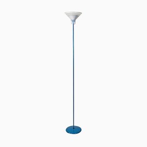 Lampadaire Moderne en Métal Bleu Clair et Verre, Italie, 1980s