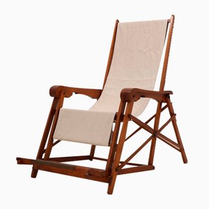 Mid-Century Folding Deck Chair from F.lli Castelli, 1940s