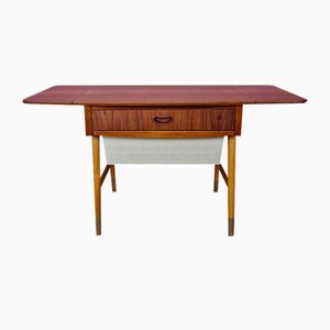 Mesa de costura danesa Mid-Century de teca, años 60